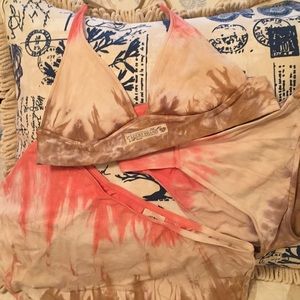 Tie dyed bikini and skirt